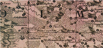 Mullerova mapa Moravy z roku 1720